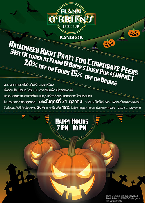 Celebrate Halloween Night at Flann O’Brien’s Irish Pub IMPACT
