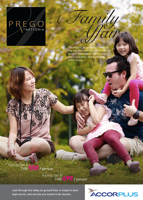 Celebrate Mother’s Day with special family set at Prego Trattoria, Novotel Bangkok IMPACT